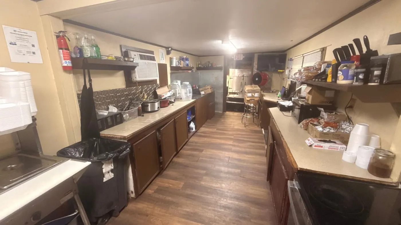 Inside the Rib Crib kitchen
