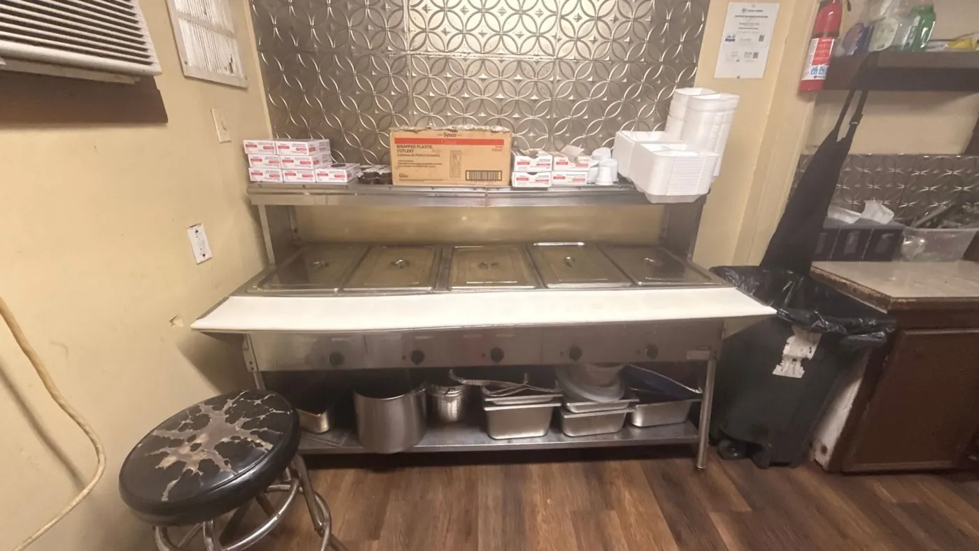 Our steam table ready for service